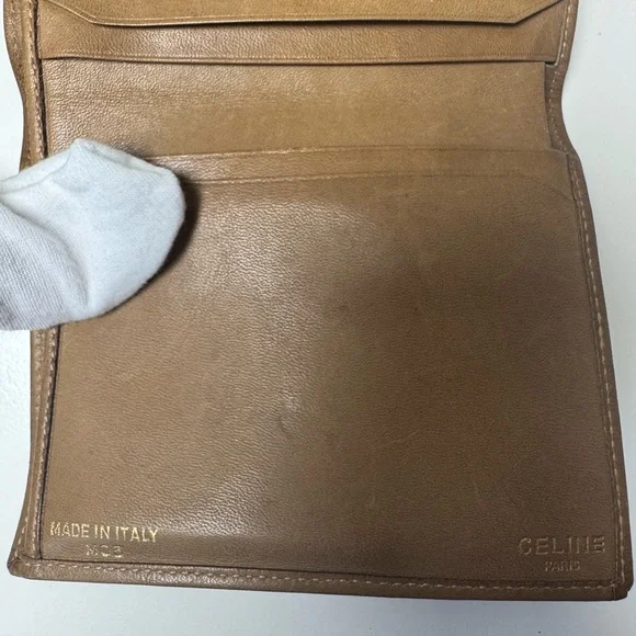 Celine Tan Monogram Patterned Wallet - Picture 11 of 14